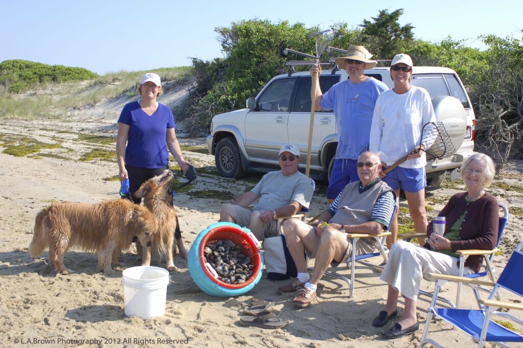 Family reunion on the coast of Martha's Vineyard.
