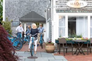 A great mode of transportation to Martha's Vineyard ice cream shops are bicycles.