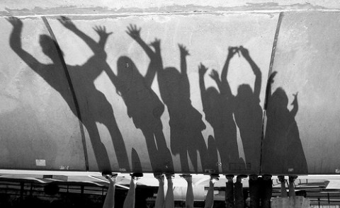Daddy and his little shadow girls by Pink Sherbet Photography Daddy and his Shadow girls