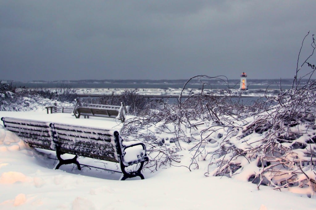 Edgartown Lighthouse During Christmas In Edgartown