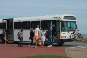 The Vineyard Transit Authority bus system will help you move your whole crew.