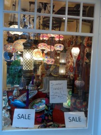 Discounts displayed in Edgartown retail store window