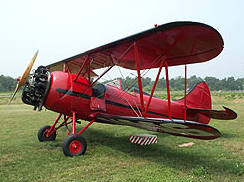 Biplane at Katama Airfield Martha's Vineyard 