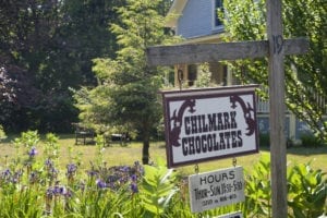 Chilmark chocolates sign on Martha's Vineyard