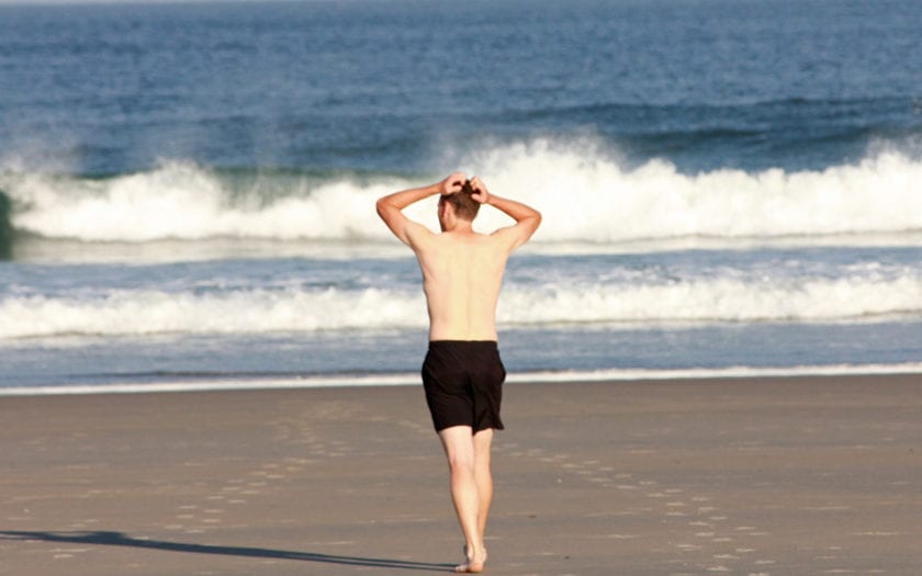 Solo beach vacation on Martha's Vineyard--swimming alone 