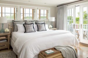 A guestroom at an Edgartown hotel near fine dining spots.