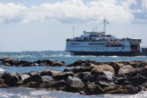 A ferry, one of the top results when searching for how to get to Martha's Vineyard.