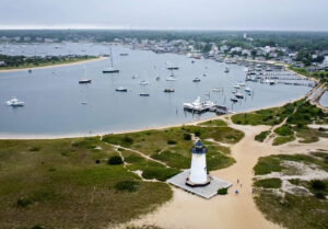 A view of Edgartown Lighthouse, a popular place to take photos on Martha's Vineyard.