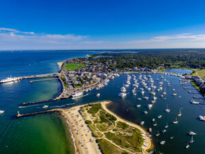A view of a Martha's Vineyard town where there are several stops on the African American Heritage Trail.